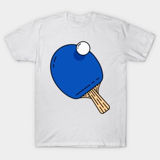 Ping Pong Paddle - Blue Version - Not Text Pingpong Table Tennis Whiff Whaff T-Shirt